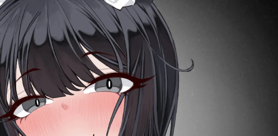 盒中少女脸部与互动按钮界面