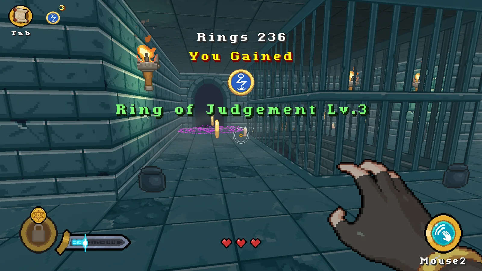 Nakara 石砌迷宫中获得 Ring of Judgement 随机强化的界面
